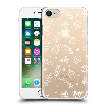 Picasee silikonowe przeźroczyste etui na Apple iPhone 7 - Mistletoe