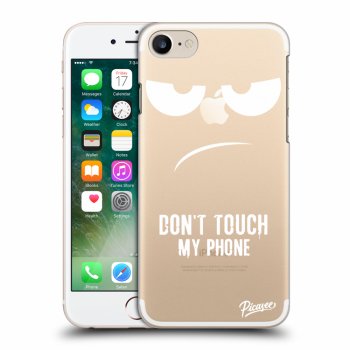 Picasee silikonowe przeźroczyste etui na Apple iPhone 7 - Don't Touch My Phone