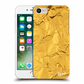 Picasee silikonowe przeźroczyste etui na Apple iPhone 7 - Gold