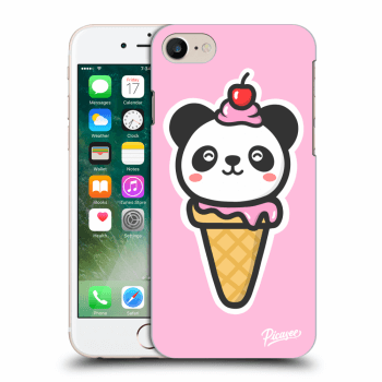 Picasee silikonowe czarne etui na Apple iPhone 7 - Ice Cream Panda