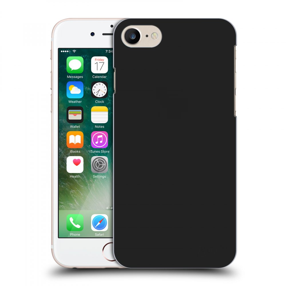 Picasee silikonowe czarne etui na Apple iPhone 7 - Clear