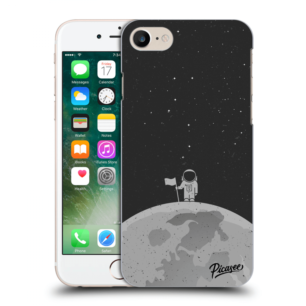 Picasee silikonowe przeźroczyste etui na Apple iPhone 7 - Astronaut