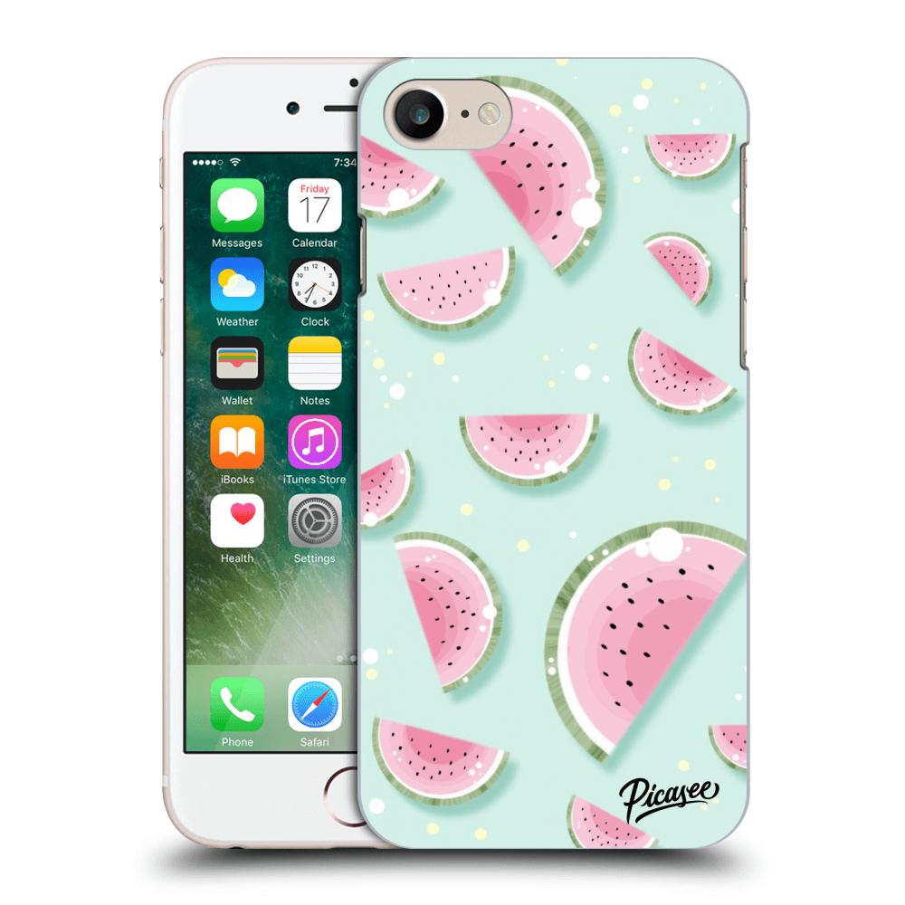 Picasee silikonowe przeźroczyste etui na Apple iPhone 7 - Watermelon 2