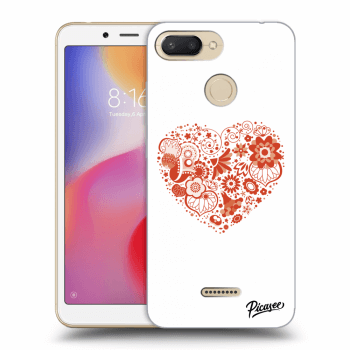 Picasee silikonowe przeźroczyste etui na Xiaomi Redmi 6 - Big heart