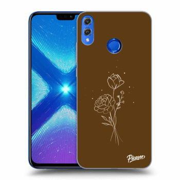 Etui na Honor 8X - Brown flowers