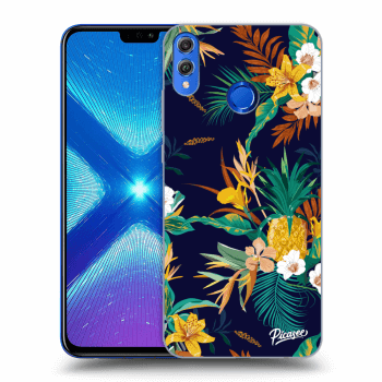 Picasee silikonowe przeźroczyste etui na Honor 8X - Pineapple Color