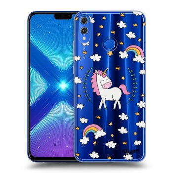 Picasee silikonowe przeźroczyste etui na Honor 8X - Unicorn star heaven