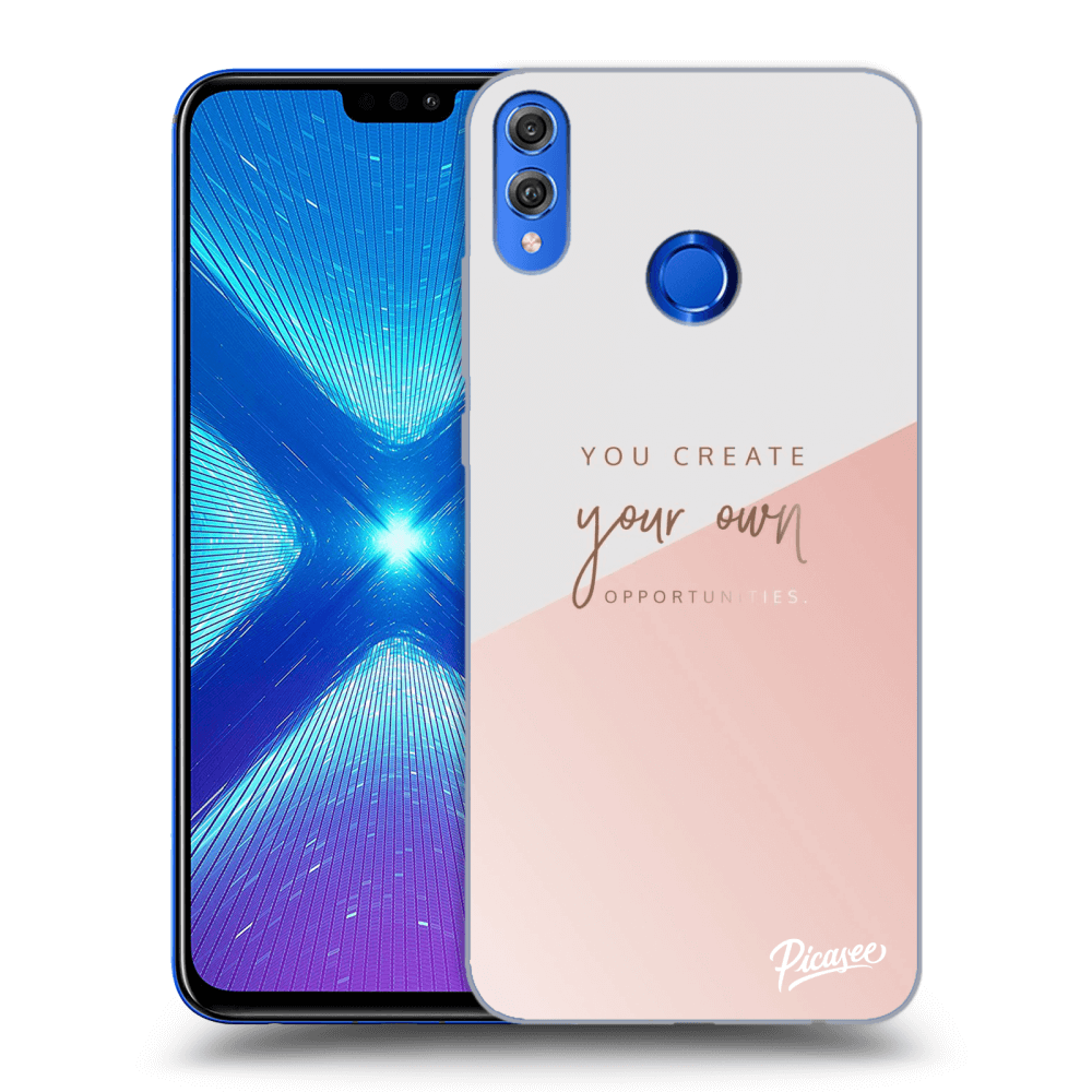 Picasee silikonowe czarne etui na Honor 8X - You create your own opportunities