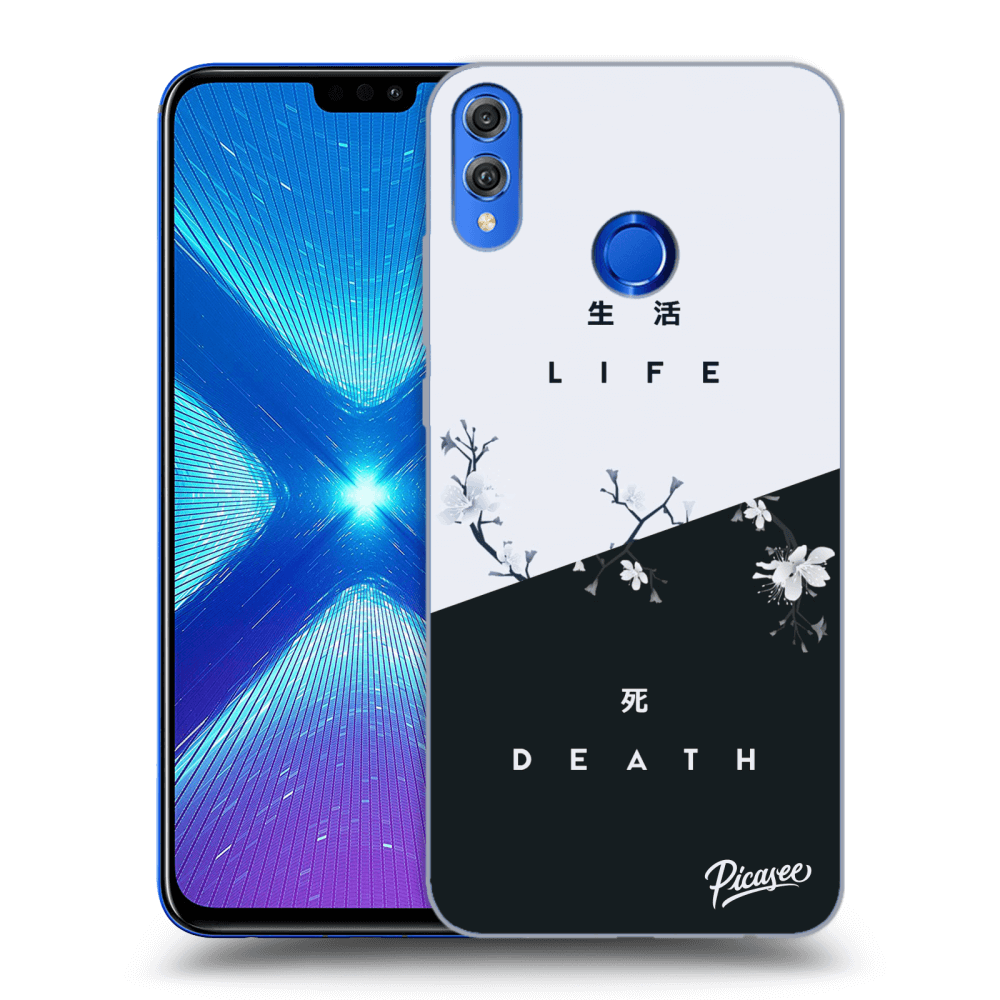 Picasee silikonowe przeźroczyste etui na Honor 8X - Life - Death