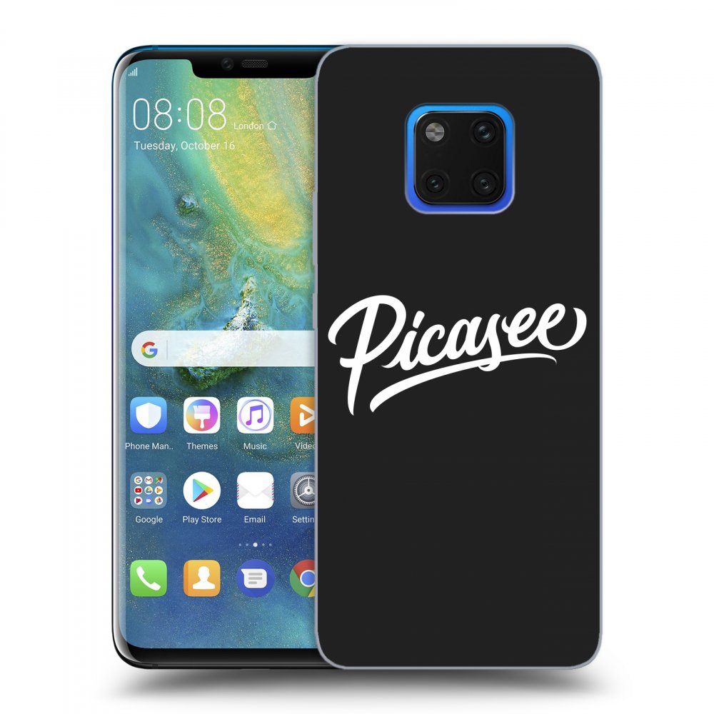 Picasee silikonowe czarne etui na Huawei Mate 20 Pro - Picasee - White