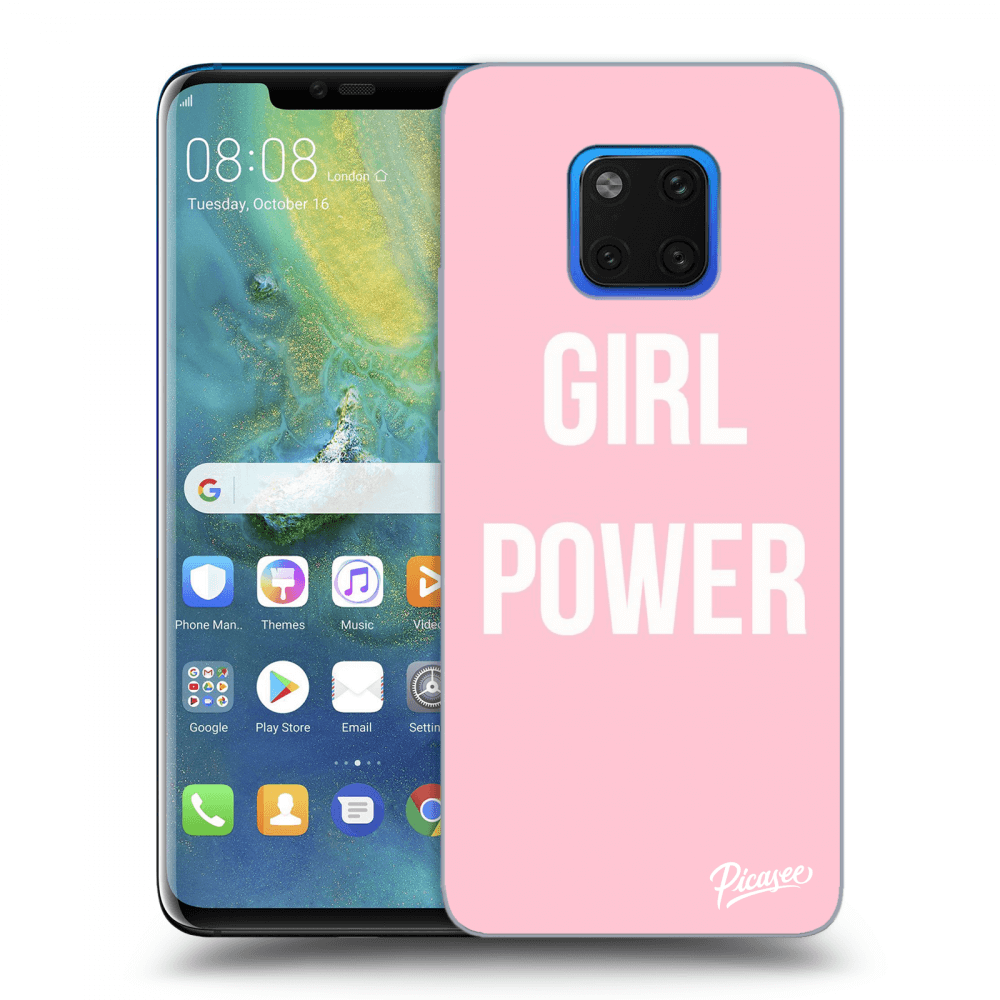Picasee silikonowe czarne etui na Huawei Mate 20 Pro - Girl power