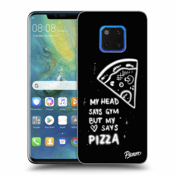 Picasee silikonowe czarne etui na Huawei Mate 20 Pro - Pizza
