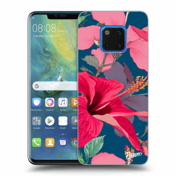 Picasee silikonowe przeźroczyste etui na Huawei Mate 20 Pro - Hibiscus