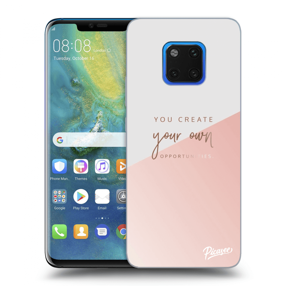 Picasee silikonowe czarne etui na Huawei Mate 20 Pro - You create your own opportunities