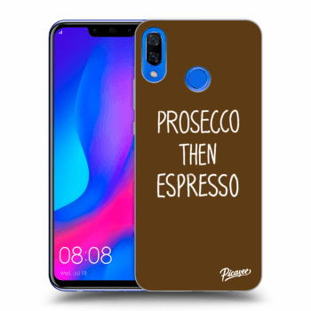 Picasee silikonowe przeźroczyste etui na Huawei Nova 3 - Prosecco then espresso