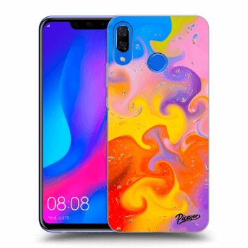 Picasee silikonowe czarne etui na Huawei Nova 3 - Bubbles