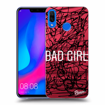 Picasee silikonowe czarne etui na Huawei Nova 3 - Bad girl