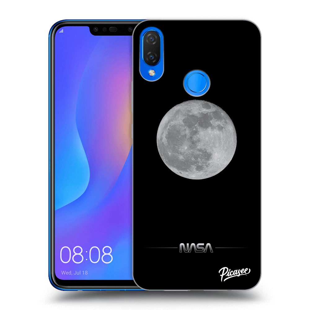 Picasee silikonowe czarne etui na Huawei Nova 3i - Moon Minimal