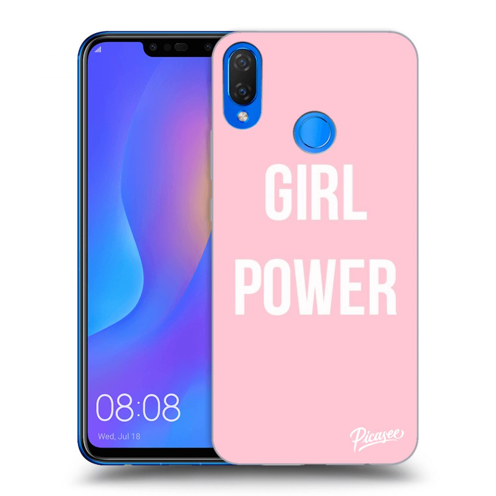 Picasee silikonowe czarne etui na Huawei Nova 3i - Girl power