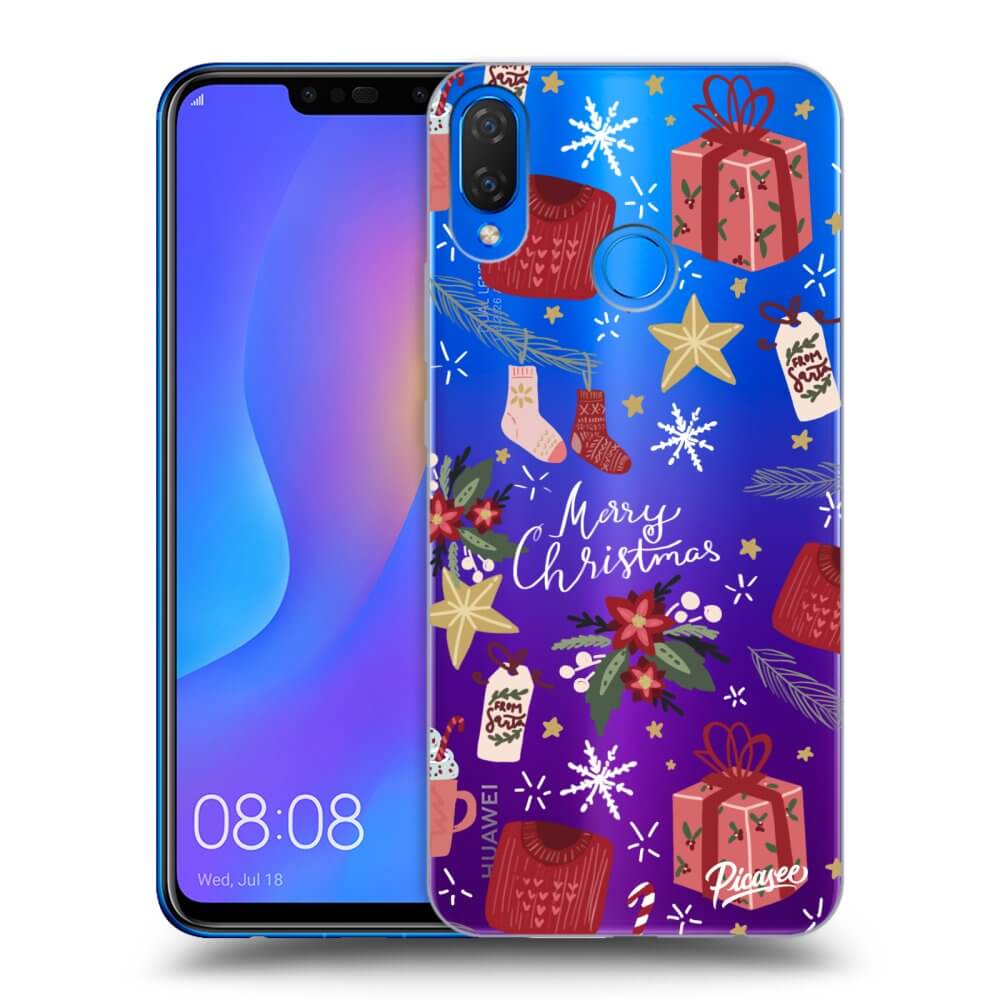 Picasee silikonowe przeźroczyste etui na Huawei Nova 3i - Christmas
