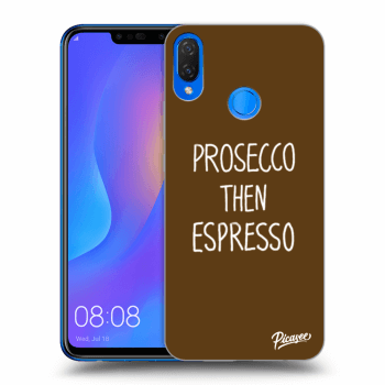 Picasee silikonowe czarne etui na Huawei Nova 3i - Prosecco then espresso