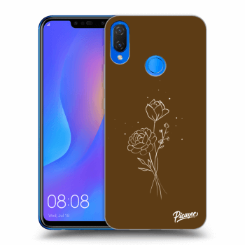 Etui na Huawei Nova 3i - Brown flowers