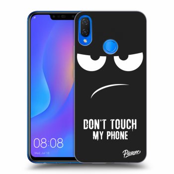 Picasee silikonowe czarne etui na Huawei Nova 3i - Don't Touch My Phone