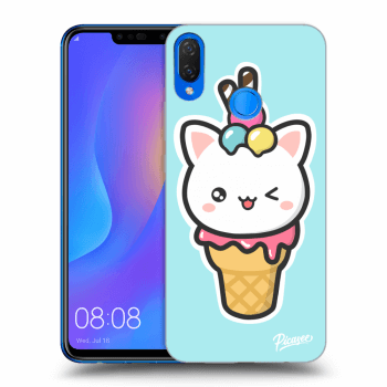 Picasee silikonowe przeźroczyste etui na Huawei Nova 3i - Ice Cream Cat