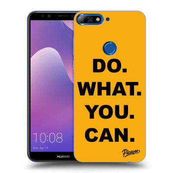 Picasee silikonowe czarne etui na Huawei Y7 Prime (2018) - Do What You Can