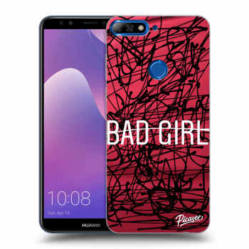 Picasee silikonowe przeźroczyste etui na Huawei Y7 Prime (2018) - Bad girl