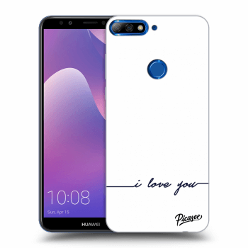 Picasee silikonowe przeźroczyste etui na Huawei Y7 Prime (2018) - I love you