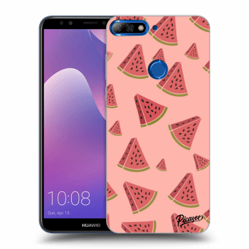 Picasee silikonowe czarne etui na Huawei Y7 Prime (2018) - Watermelon
