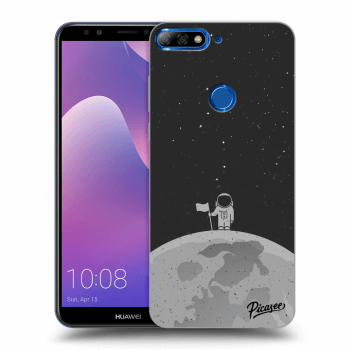 Picasee silikonowe przeźroczyste etui na Huawei Y7 Prime (2018) - Astronaut