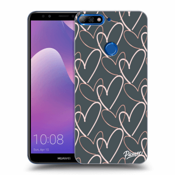 Picasee silikonowe przeźroczyste etui na Huawei Y7 Prime (2018) - Lots of love