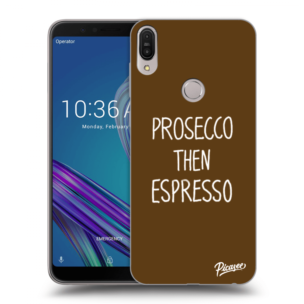 Picasee silikonowe przeźroczyste etui na Asus ZenFone Max Pro (M1) ZB602KL - Prosecco then espresso