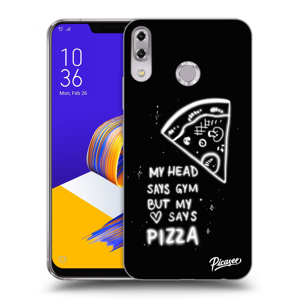 Picasee silikonowe przeźroczyste etui na Asus ZenFone 5 ZE620KL - Pizza