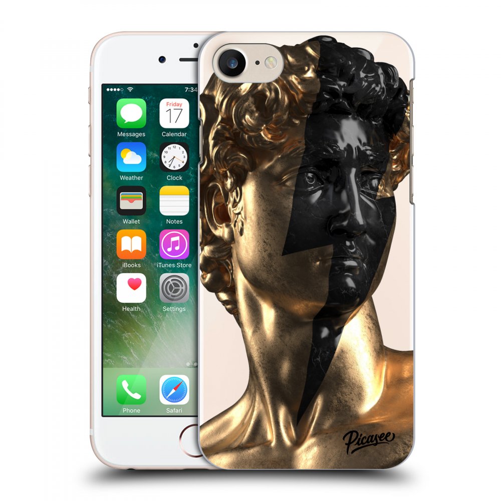 Silikonowe Przeźroczyste Etui Na Apple IPhone 8 - Wildfire - Gold