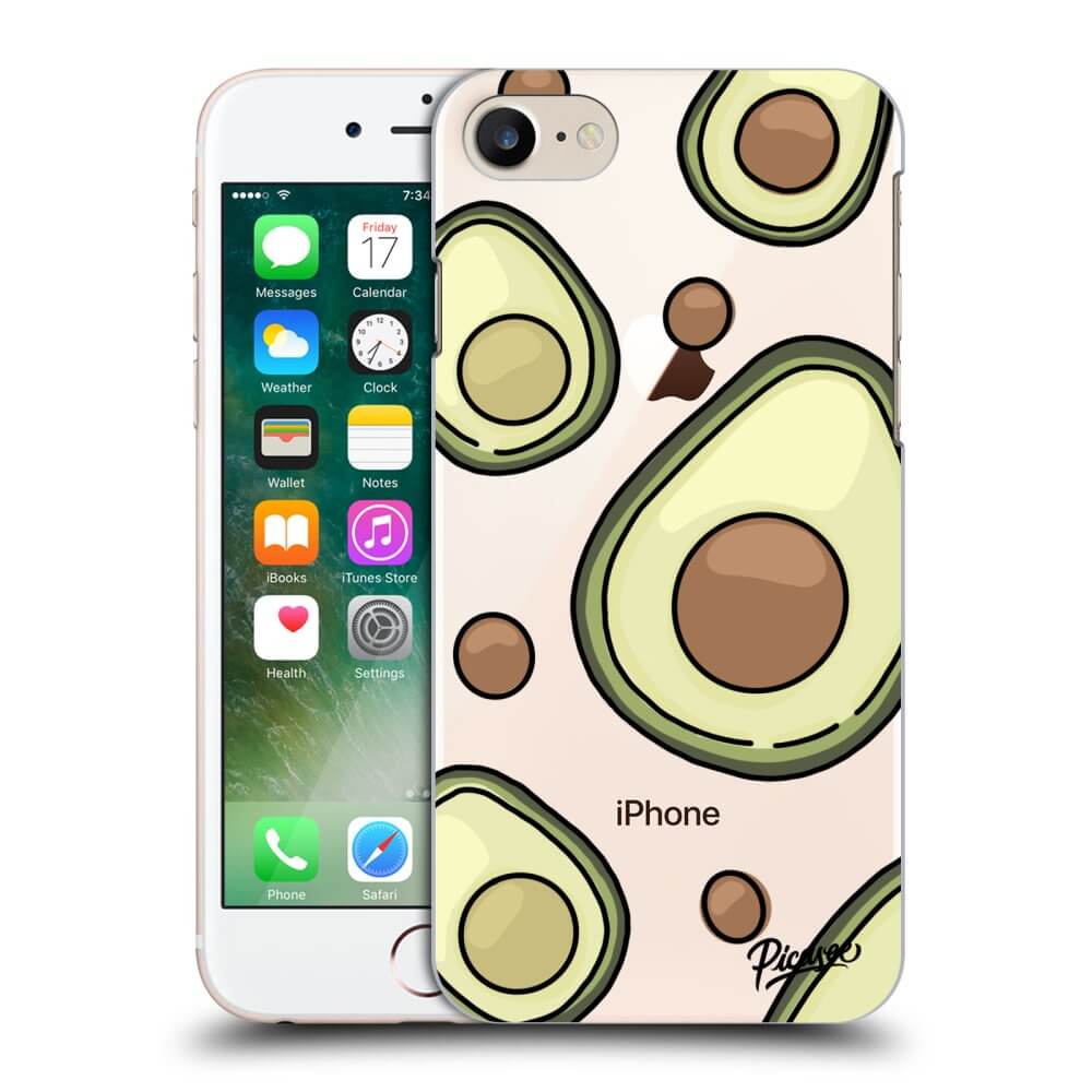 Picasee silikonowe przeźroczyste etui na Apple iPhone 8 - Avocado