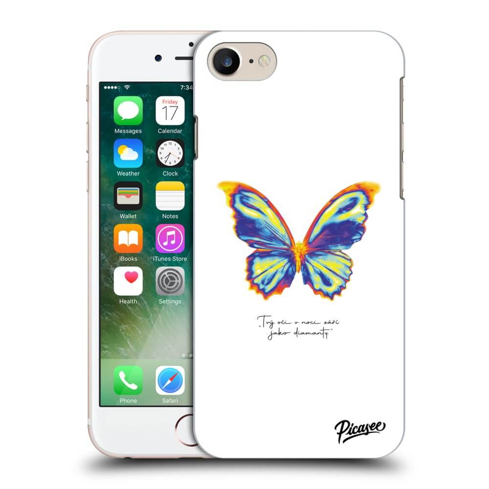 Picasee silikonowe przeźroczyste etui na Apple iPhone 8 - Diamanty White