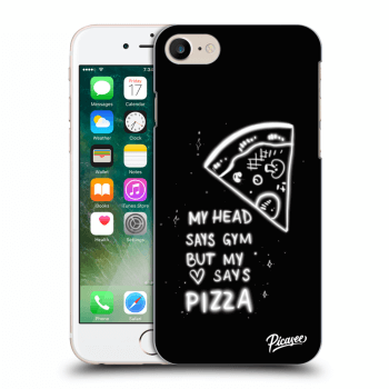 Picasee silikonowe przeźroczyste etui na Apple iPhone 8 - Pizza