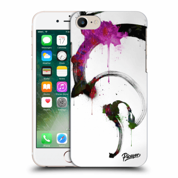 Picasee silikonowe przeźroczyste etui na Apple iPhone 8 - Peony White