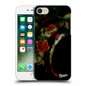 Picasee silikonowe przeźroczyste etui na Apple iPhone 8 - Roses black
