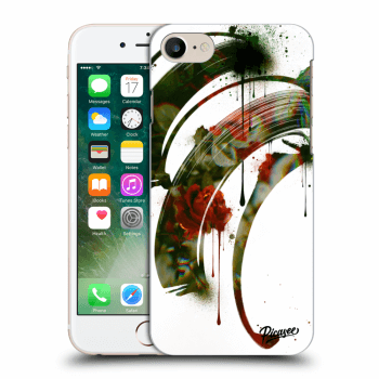 Picasee silikonowe przeźroczyste etui na Apple iPhone 8 - Roses white