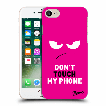 Picasee silikonowe przeźroczyste etui na Apple iPhone 8 - Angry Eyes - Pink