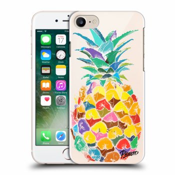 Picasee silikonowe przeźroczyste etui na Apple iPhone 8 - Pineapple