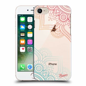 Picasee silikonowe przeźroczyste etui na Apple iPhone 8 - Flowers pattern