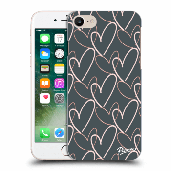 Picasee silikonowe czarne etui na Apple iPhone 8 - Lots of love