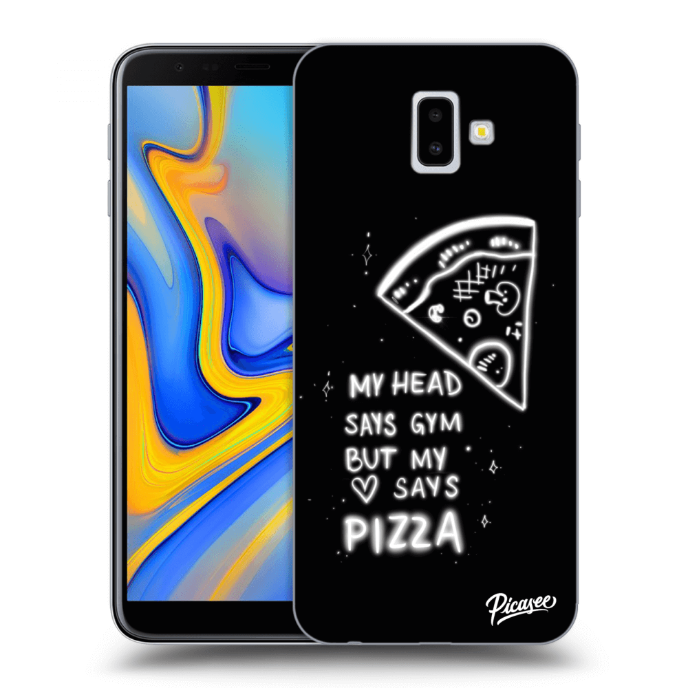 Picasee silikonowe przeźroczyste etui na Samsung Galaxy J6+ J610F - Pizza