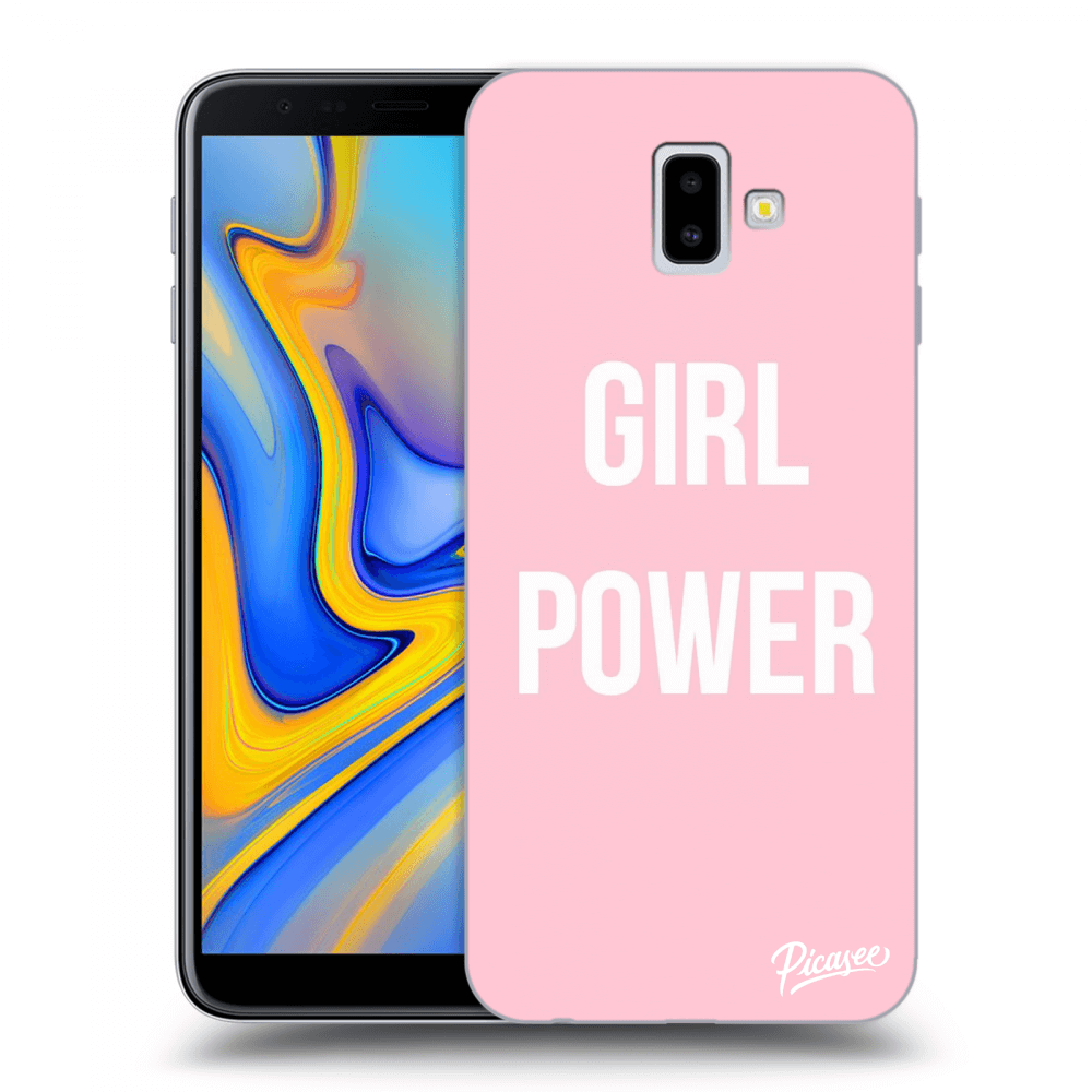 Picasee silikonowe przeźroczyste etui na Samsung Galaxy J6+ J610F - Girl power