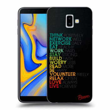 Picasee silikonowe przeźroczyste etui na Samsung Galaxy J6+ J610F - Motto life